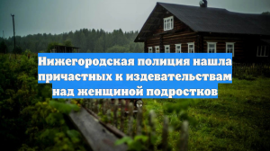 Нижегородская полиция нашла причастных к издевательствам над женщиной подростков