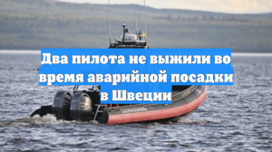 Два пилота не выжили во время аварийной посадки в Швеции