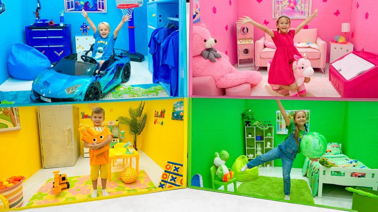 Крис и друзья исследуют секретные комнаты — Веселые челленджи для детей от Влада и Ники!