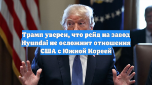 Трамп уверен, что рейд на завод Hyundai не осложнит отношения США с Южной Кореей