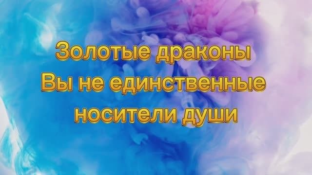 Золотые драконы вы не единственные носители души 05.06.2025г (44 Послание)