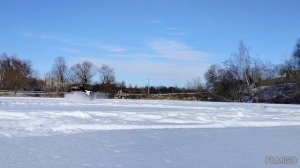 Зимняя покатуха на озере