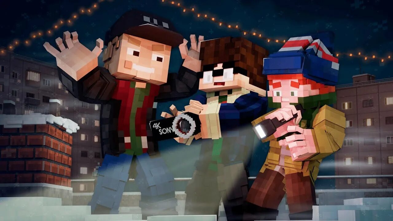 КРЫШЕСНОСНЫЙ НОВЫЙ ГОД -MINECRAFT ФИЛЬМ смотреть онлайн