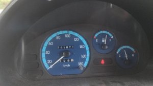 Работа двигателя Дэу матиз из салона автомобиля.