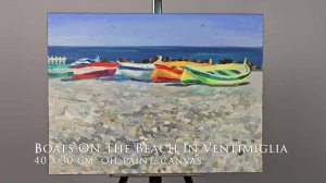 Лодки на пляже в Вентимилье