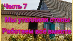 Мы утеплили стены/Хотим успеть до конца Сентября/Работаем всей семьёй/Осень 🍁