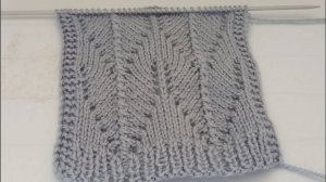 Красивый ажурный узор спицами. Поворотные и круговые ряды. Схема.
