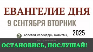 9 сентября вторник Евангелие дня 2025 с толкованием #евангелие