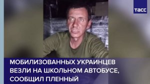 Мобилизованных украинцев везли на школьном автобусе, сообщил пленный