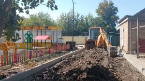 Приамурье продолжает благоустройство территории в Амвросиевском детском саду «Теремок»