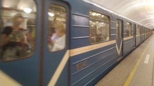 Поезд Ема-502 на станции "Лесная" СПБ