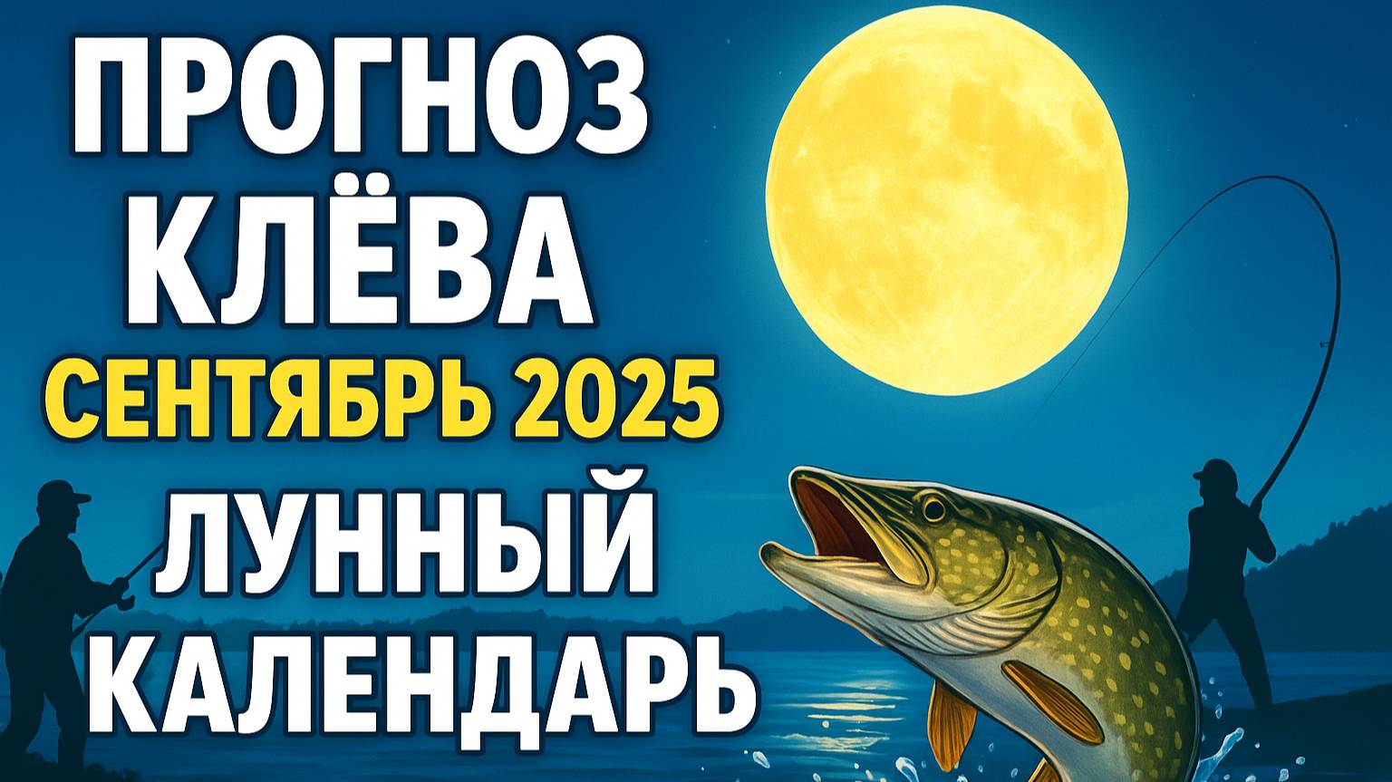 Прогноз клёва рыбы на сентябрь 2025 | Лунный календарь рыбака: лучшие дни для рыбалки