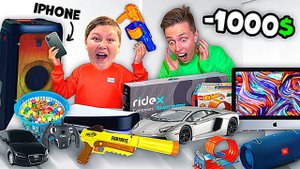 ЧТО КУПИТ ШКОЛЬНИК НА 1000$ Челлендж !!!