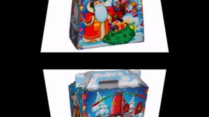 Сладкий новогодний подарок весом 1500 грамм в картонной упаковке