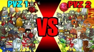 All Zombies in PVZ 1 vs PVZ 2 - Who Will Win_ -  Team Zombies Battlez (Synthetic Full)