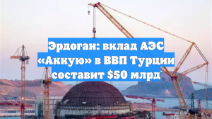 Эрдоган: вклад АЭС «Аккую» в ВВП Турции составит $50 млрд