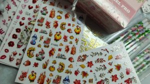 Осенние мотивы на ногтях: моя покупка наклеек для ногтей