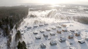 Аэросъёмка коттеджного посёлка в Ленинградской области