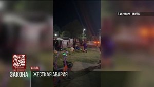 Водитель иномарки влетел в ограждение и перевернулся в Анапе, есть пострадавшие