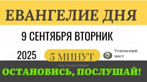 9 сентября вторник Евангелие дня 2025 с толкованием #евангелие (5 минут)