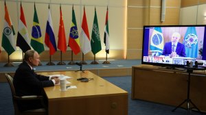 Владимир Путин принял участие во внеочередной встрече БРИКС, 8 сентября 2025 года