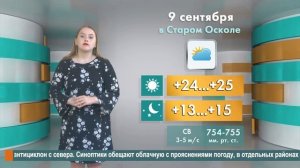 Погода в Старом Осколе на 9 сентября