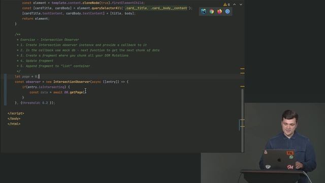 12. Infinite Scroll with IntersectionObserver смотреть онлайн