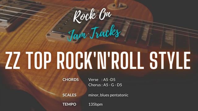 ZZ Top RocknRoll Style Guitar Jam Backing Track In A _ Blues Rock In A Minor
