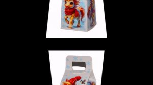 Сладкий новогодний подарок весом 900 грамм в картонной упаковке