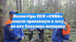 Волонтёры ПСО «СОВА» нашли пропавшую в лесу на юге Сахалина женщину