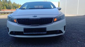 ПТФ EALights в Kia Cerato 3 YD. ДХО + поворотник, внутри линза. Поворотники