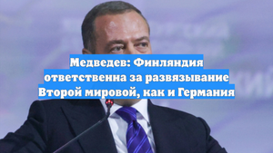 Медведев: Финляндия ответственна за развязывание Второй мировой, как и Германия