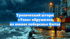 Тропический шторм «Тапа» обрушился на южное побережье Китая