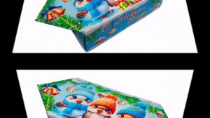 Сладкий новогодний подарок весом 500 грамм в картонной упаковке