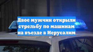 Двое мужчин открыли стрельбу по машинам на въезде в Иерусалим