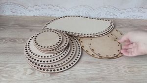 Деревянные донышки для плетения корзин из бумажной лозы