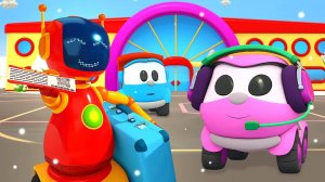 Грузовичок Лева: серии подряд — Учим детали машин и собираем конструкторы