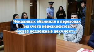 Чекалиных обвинили в переводах на счета нерезидентов через подложные документы