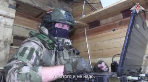Боевая работа расчета барражирующего боеприпаса «Куб» группировки войск «Запад»