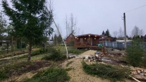 Обзор дачного домика и распил упавшего дерева