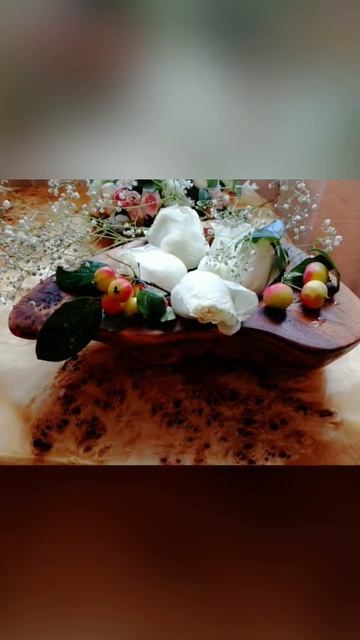 Ваза для цветов из капы карагача