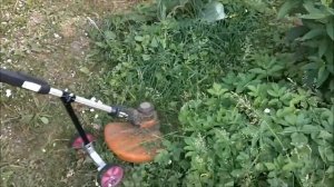 аккумуляторный тример + колеса от детского велосипеда