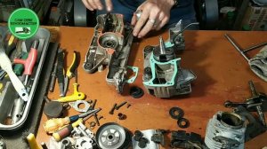 Пила самопроизвольно набирает обороты.