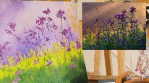 Рисуем красивые полевые цветы маслом видеоурок арт-ст