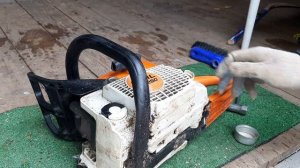 ЗАМЕНА ЦЕПИ НА БЕНЗОПИЛЕ STIHL MS 250. Как поставить новую ц
