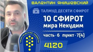 ТАЛМУД ДЕСЯТИ СФИРОТ. 6 Часть.10 СФИРОТ мира Некудим. Пункт 7(4)