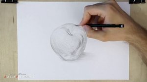 Как нарисовать яблоко карандашом. Академический рису?