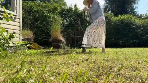 Круглая клумба с лилейниками - дачный вариант