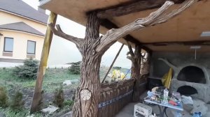 беседка из арт бетона своими руками