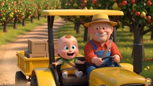Песенка про малыша и дедушку на тракторе | Сбор урожая